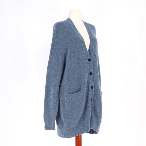 NWT J.CREW Stretch Bouclé Cardigan Sweater in Heather Lagoon Blue Boucle Size XL - Picture 3 of 10